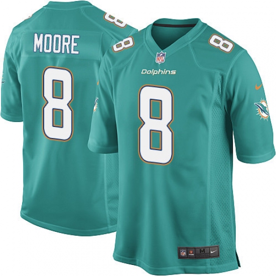 Men's Nike Miami Dolphins 8 Matt Moore Game Aqua Green Team Color NFL Jersey