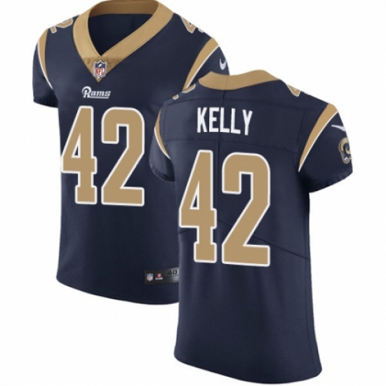 Men's Nike Los Angeles Rams 42 John Kelly Navy Blue Team Color Vapor Untouchable Elite Player NFL Jersey