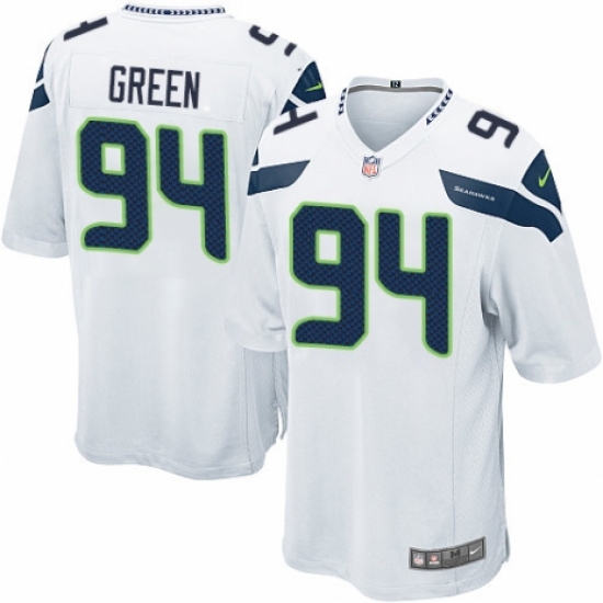Men's Nike Seattle Seahawks 94 Rasheem Green Game White NFL Jersey