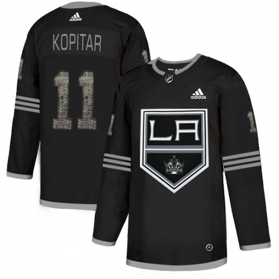 Men's Adidas Los Angeles Kings 11 Anze Kopitar Black Authentic Classic Stitched NHL Jersey