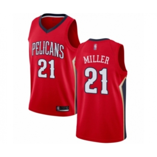 Women's New Orleans Pelicans 21 Darius Miller Swingman Red Basketball Jersey Statement Edition