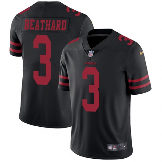 Men's Nike San Francisco 49ers 3 C. J. Beathard Black Vapor Untouchable Limited Player NFL Jersey