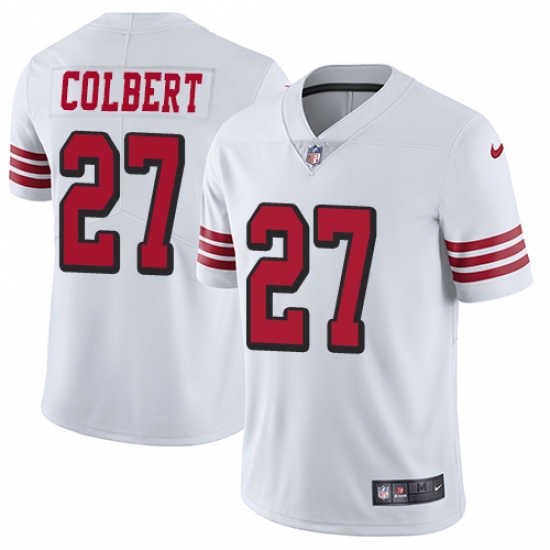 Men's Nike San Francisco 49ers 27 Adrian Colbert Limited White Rush Vapor Untouchable NFL Jersey
