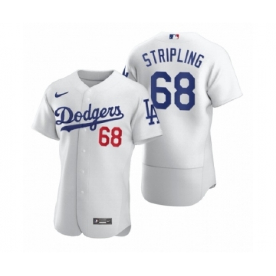 Men's Los Angeles Dodgers 68 Ross Stripling Nike White 2020 Authentic Jersey