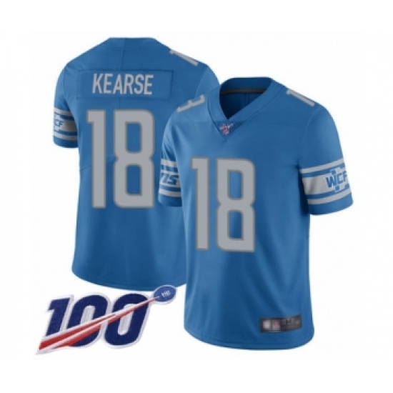 Youth Detroit Lions 18 Jermaine Kearse Blue Team Color Vapor Untouchable Limited Player 100th Season Football Jersey