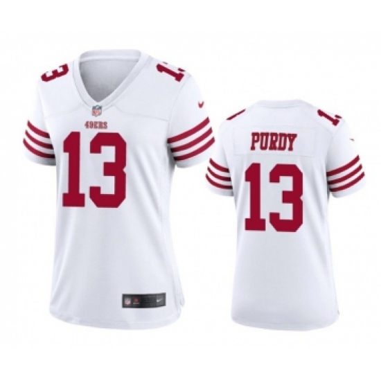 Women's Nike San Francisco 49ers 13 Brock Purdy White Stitched Game Jersey