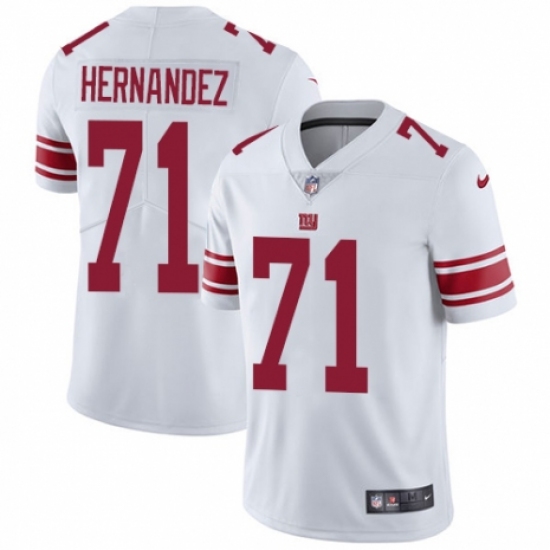 Men's Nike New York Giants 71 Will Hernandez White Vapor Untouchable Limited Player NFL Jersey