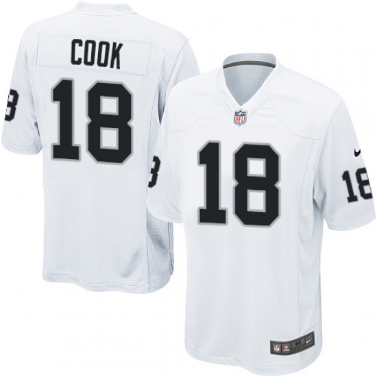 Men's Nike Oakland Raiders 18 Connor Cook Game White NFL Jersey