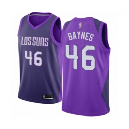 Women's Phoenix Suns 46 Aron Baynes Swingman Purple Basketball Jersey - City Edition