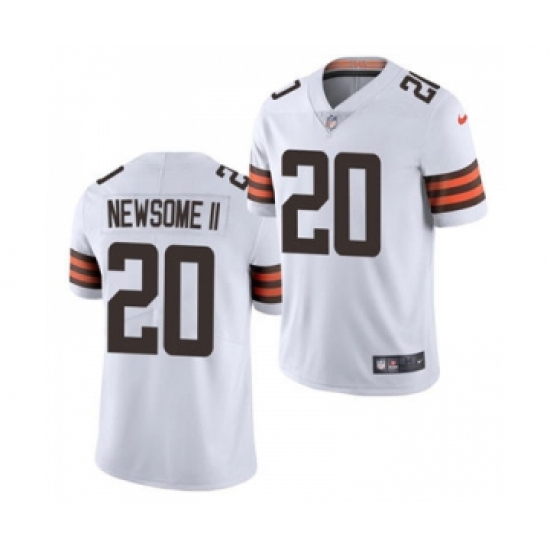 Men's Cleveland Browns 20 Greg Newsome II White 2021 Vapor Untouchable Limited Jersey