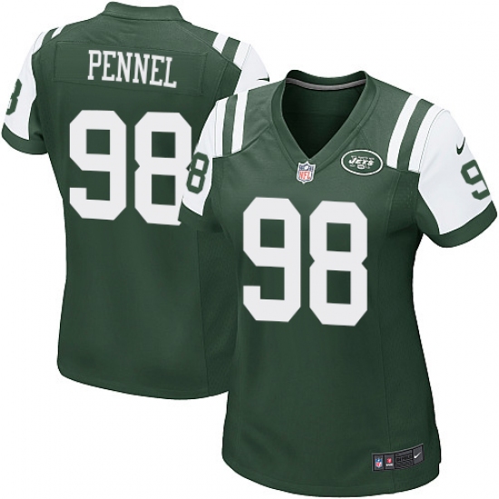 Women's Nike New York Jets 98 Mike Pennel Game Green Team Color NFL Jersey