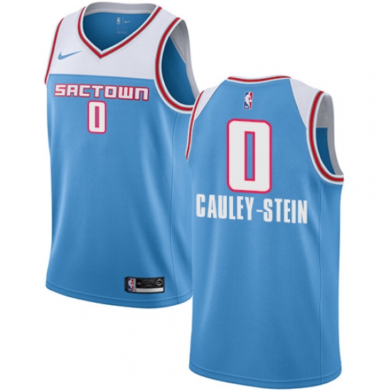 Men's Nike Sacramento Kings 0 Willie Cauley-Stein Swingman Blue NBA Jersey - 2018 19 City Edition