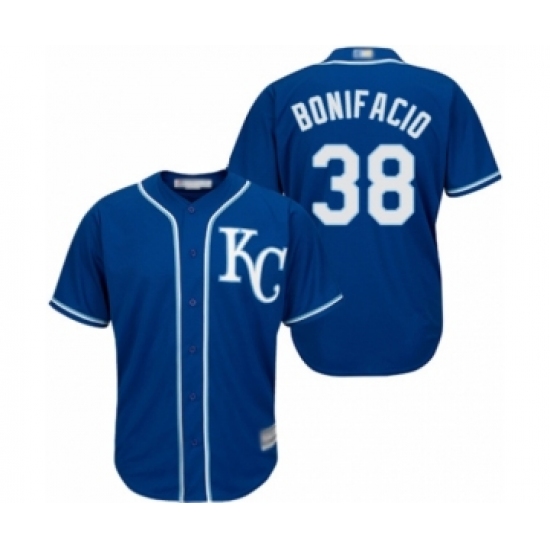 Youth Kansas City Royals 38 Jorge Bonifacio Authentic Blue Alternate 2 Cool Base Baseball Player Jersey