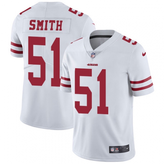 Men's Nike San Francisco 49ers 51 Malcolm Smith White Vapor Untouchable Limited Player NFL Jersey