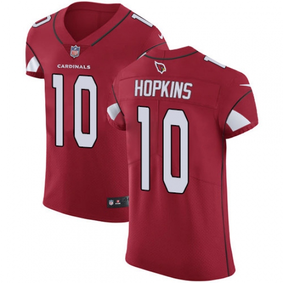 Men's Nike Arizona Cardinals 10 DeAndre Hopkins Red Team Color Stitched NFL Vapor Untouchable Elite Jersey