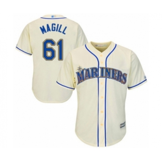 Youth Seattle Mariners 61 Matt Magill Authentic Cream Alternate Cool Base Baseball Player Jersey