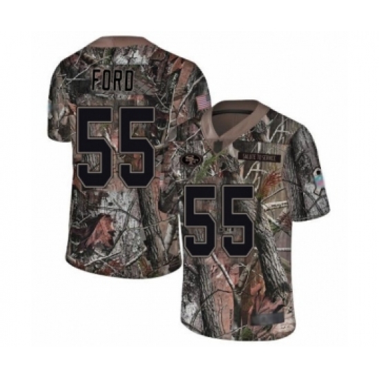 Men's San Francisco 49ers 55 Dee Ford Limited Camo Rush Realtree Football Jersey