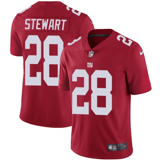 Men's Nike New York Giants 28 Jonathan Stewart Red Alternate Vapor Untouchable Limited Player NFL Jersey