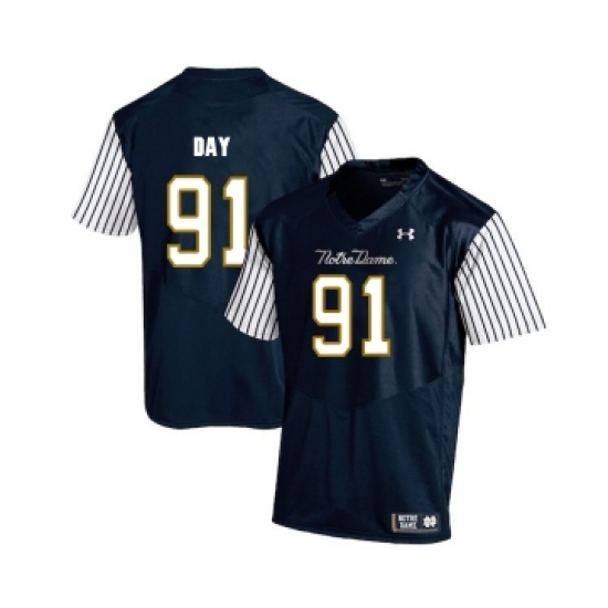 Notre Dame Fighting Irish 91 Sheldon Day Navy College Football Jersey