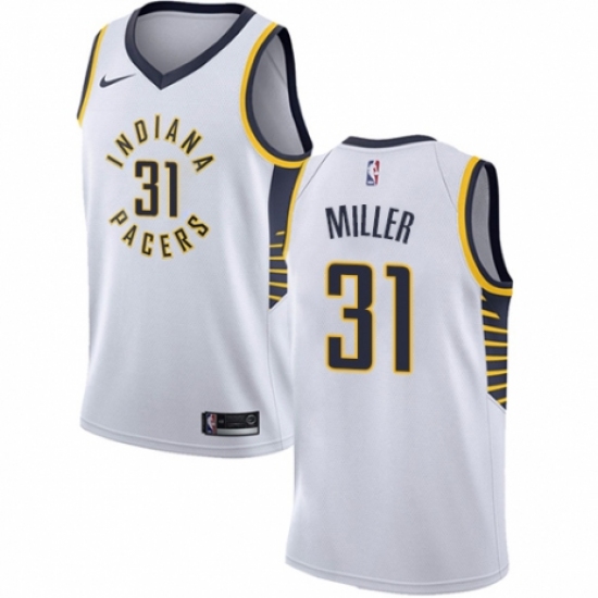 Men's Nike Indiana Pacers 31 Reggie Miller Swingman White NBA Jersey - Association Edition