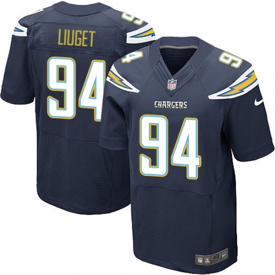 Men's Nike Los Angeles Chargers 94 Corey Liuget Elite Navy Blue Team Color NFL Jersey
