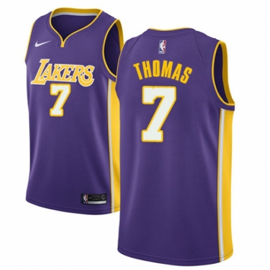 Men's Nike Los Angeles Lakers 7 Isaiah Thomas Authentic Purple NBA Jersey - Icon Edition
