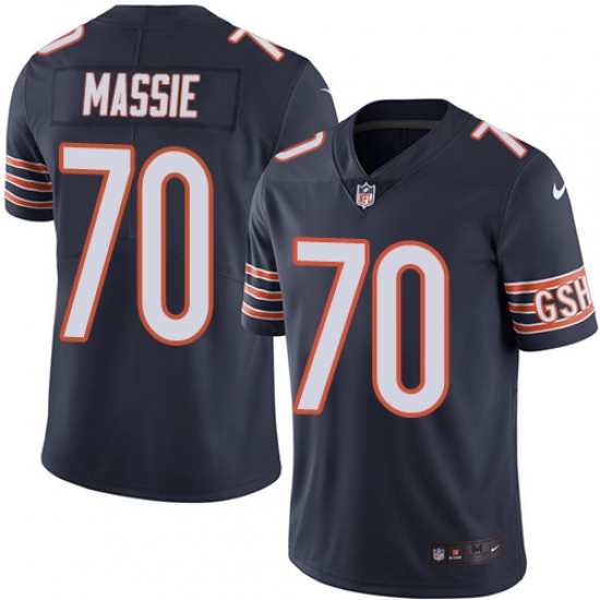Youth Nike Chicago Bears 70 Bobby Massie Navy Blue Team Color Vapor Untouchable Limited Player NFL Jersey