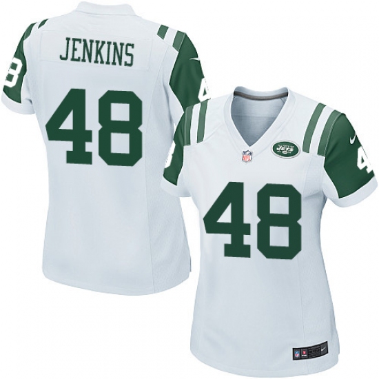 Women's Nike New York Jets 48 Jordan Jenkins Game White NFL Jersey