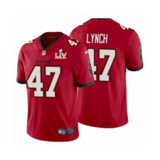Youth Tampa Bay Buccaneers 47 John Lynch Red 2021 Super Bowl LV Jersey