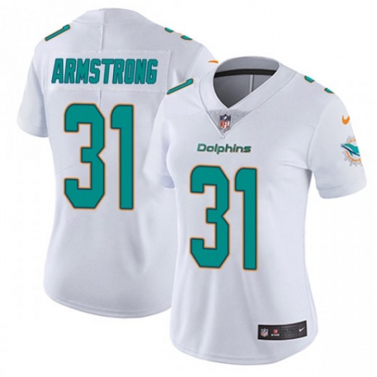 Women's Nike Miami Dolphins 31 Cornell Armstrong White Stitched NFL Vapor Untouchable Limited Jersey