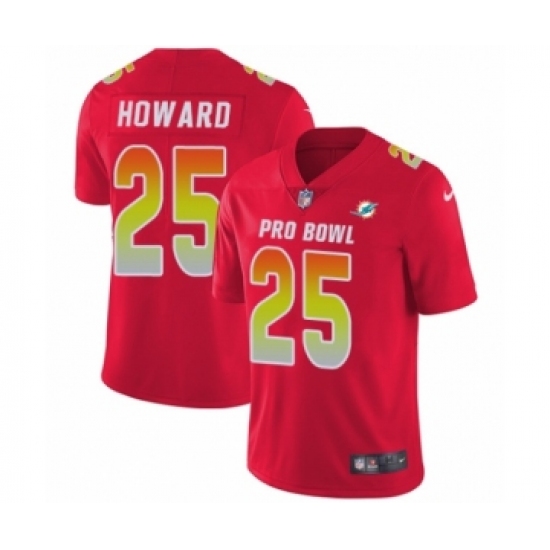 Youth Nike Miami Dolphins 25 Xavien Howard Limited Red AFC 2019 Pro Bowl NFL Jersey