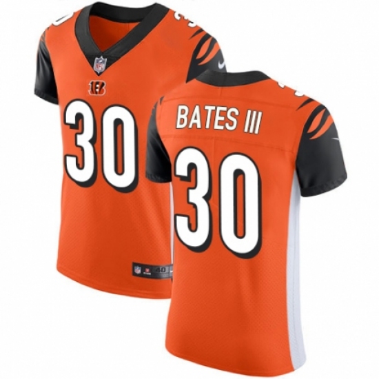 Men's Nike Cincinnati Bengals 30 Jessie Bates III Orange Alternate Vapor Untouchable Elite Player NFL Jersey