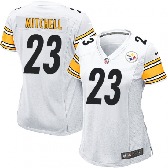 Women's Nike Pittsburgh Steelers 23 Mike Mitchell Game White NFL Jersey