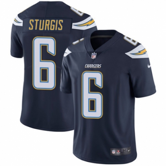 Youth Nike Los Angeles Chargers 6 Caleb Sturgis Navy Blue Team Color Vapor Untouchable Elite Player NFL Jersey
