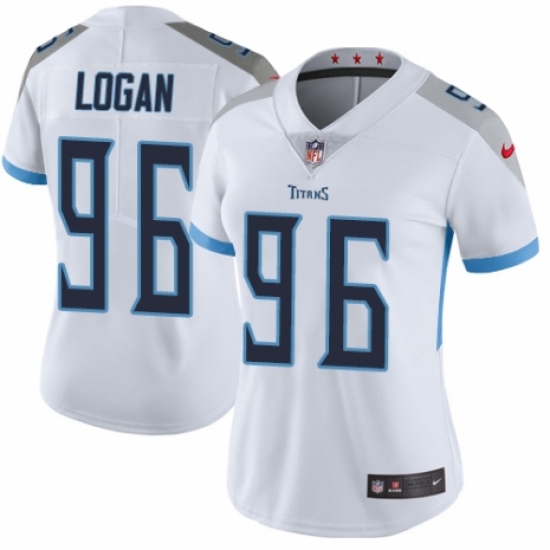 Women's Nike Tennessee Titans 96 Bennie Logan White Vapor Untouchable Elite Player NFL Jersey