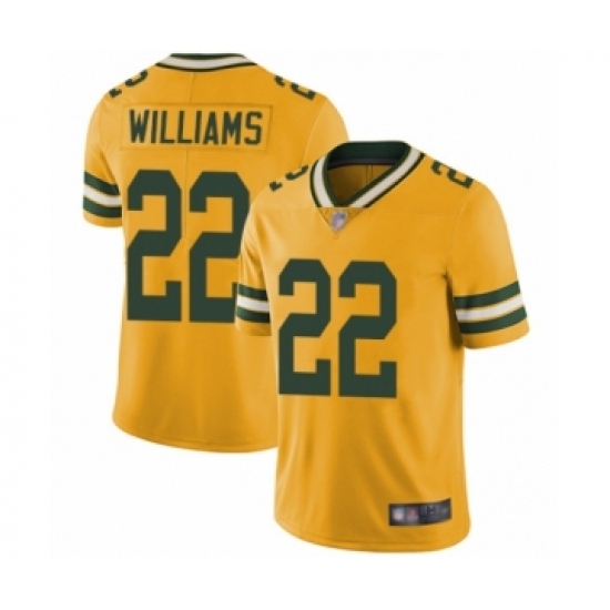 Men's Green Bay Packers 22 Dexter Williams Limited Gold Rush Vapor Untouchable Football Jersey