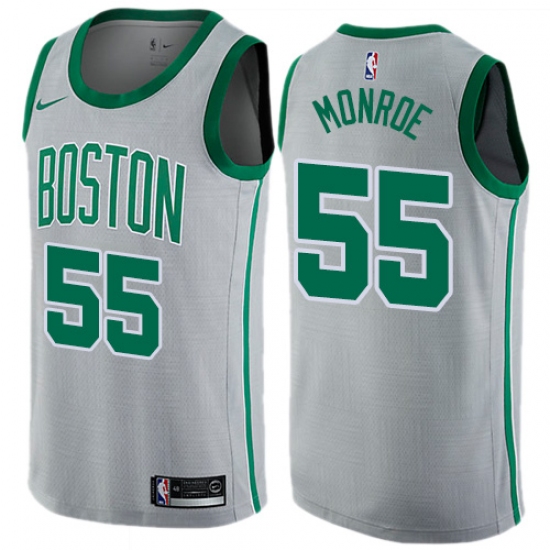 Men's Nike Boston Celtics 55 Greg Monroe Swingman Gray NBA Jersey - City Edition