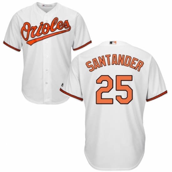 Youth Majestic Baltimore Orioles 25 Anthony Santander Replica White Home Cool Base MLB Jersey
