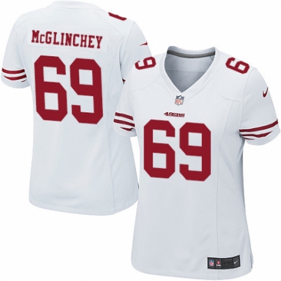 Women's Nike San Francisco 49ers 69 Mike McGlinchey Game White NFL Jersey