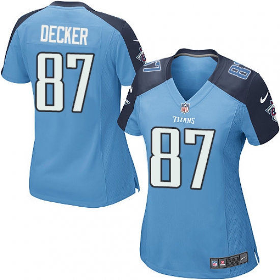 Women's Nike Tennessee Titans 87 Eric Decker Game Light Blue Team Color NFL Jersey