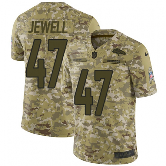 Youth Nike Denver Broncos 47 Josey Jewell Limited Camo 2018 Salute to Service NFL Jersey