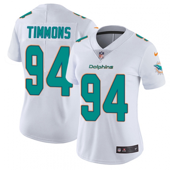 Women's Nike Miami Dolphins 94 Lawrence Timmons White Vapor Untouchable Limited Player NFL Jersey