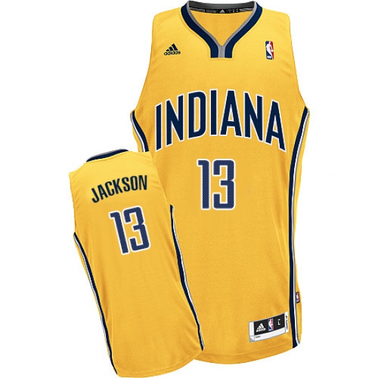 Men's Adidas Indiana Pacers 13 Mark Jackson Swingman Gold Alternate NBA Jersey