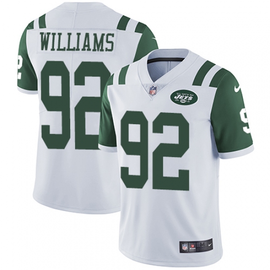 Men's Nike New York Jets 92 Leonard Williams White Vapor Untouchable Limited Player NFL Jersey