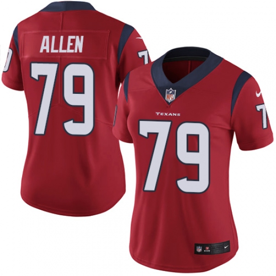 Women's Nike Houston Texans 79 Jeff Allen Elite Red Alternate NFL Jersey