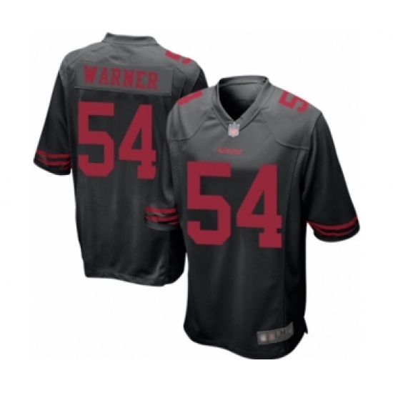 Men's San Francisco 49ers 54 Fred Warner Game Black Football Jersey