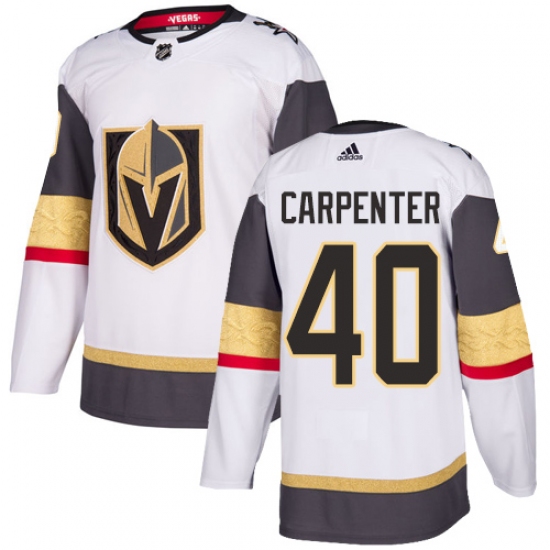 Men's Adidas Vegas Golden Knights 40 Ryan Carpenter Authentic White Away NHL Jersey