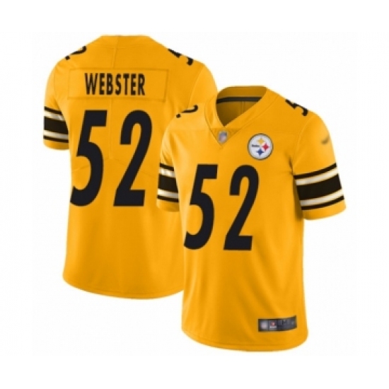 Men's Pittsburgh Steelers 52 Mike Webster Limited Gold Inverted Legend Football Jersey