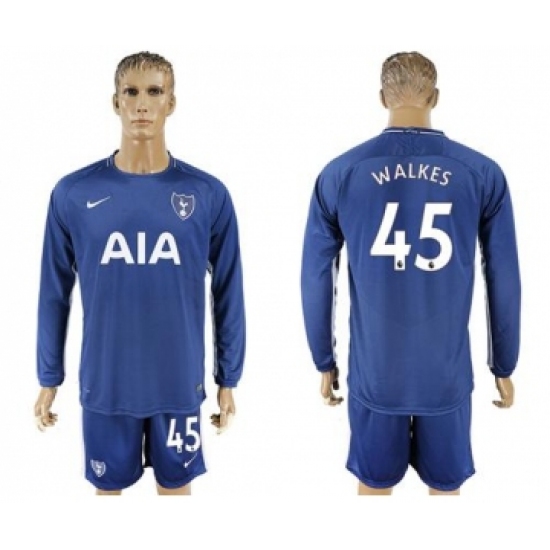 Tottenham Hotspur 45 Walkes Away Long Sleeves Soccer Club Jersey