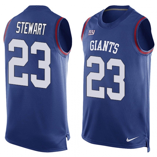 Men's Nike New York Giants 23 Jonathan Stewart Limited Royal Blue Player Name & Number Tank Top NFL Jersey